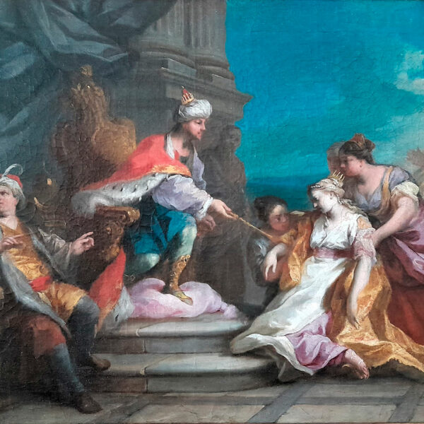 Jacopo Amigoni (1682/1752) Ester e Assuero, olio su tela